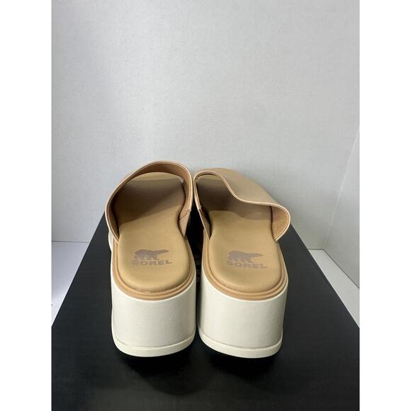 Sorel Tan and White Platform Sandals - Picture 5 of 6